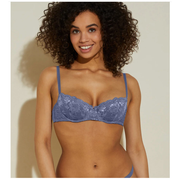 Cosabella NSN Never Say Never balconette 32E in luzerne blue NWT Orig. $110 - Picture 1 of 4